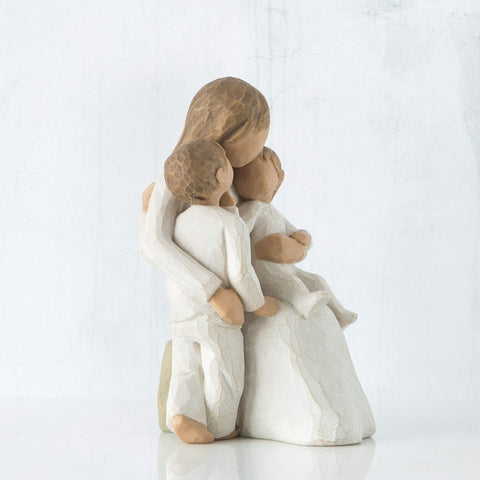 Willow Tree Quietly two children in cream onesies for family milestones