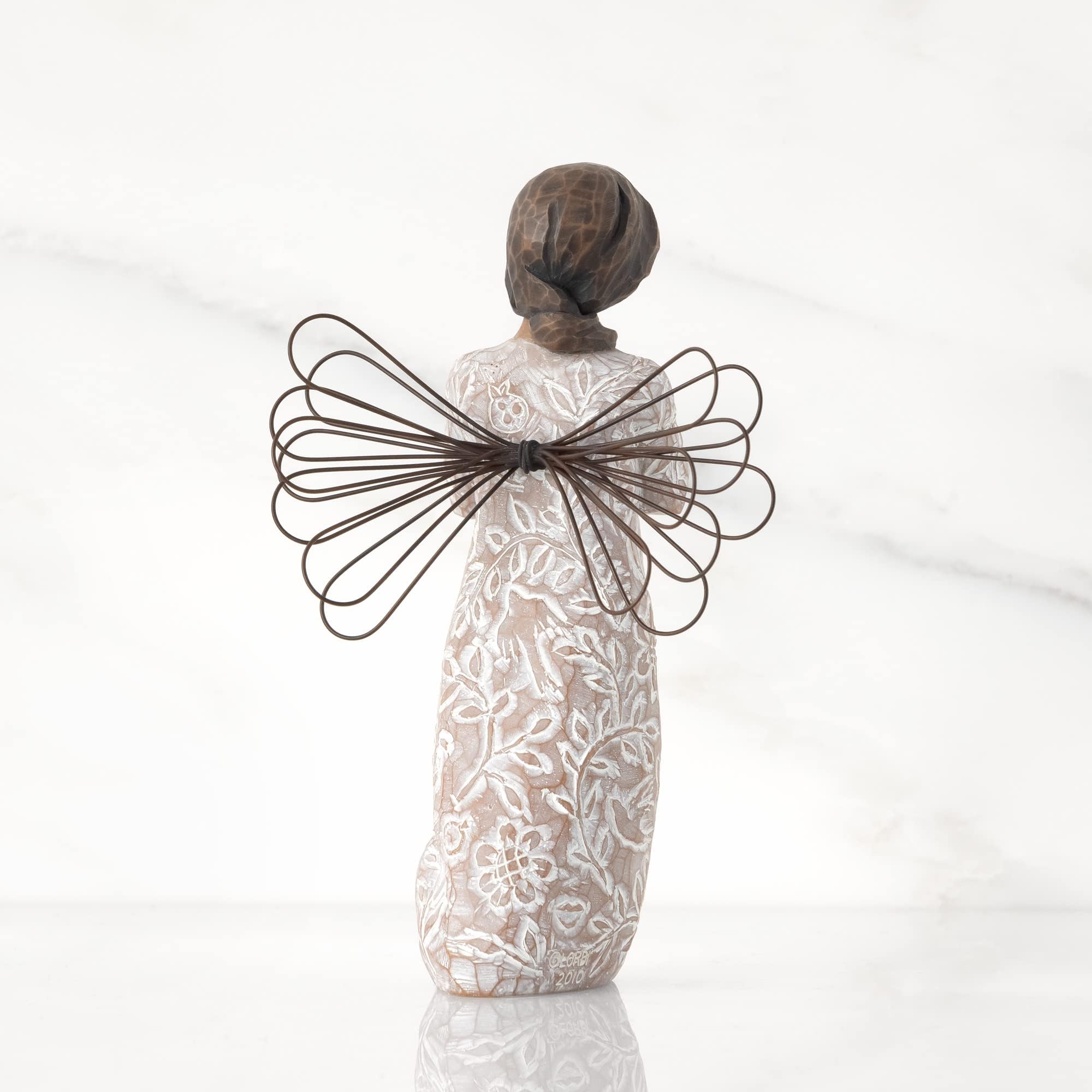 Willow Tree Remembrance Angel arms crossed; intimate memory kept close