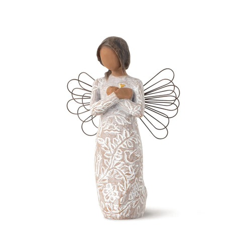 Willow Tree Remembrance Angel darker skin; comforting keepsake for honoring loved ones at home
