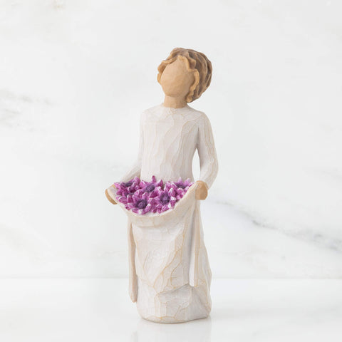5.5-inch Willow Tree Simple Joys figure in cream dress for shelf display
