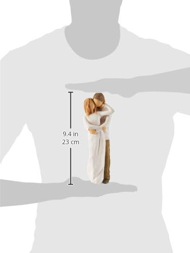 Willow Tree Together cream shirt and dark pants figure showcases a coordinated couple display.