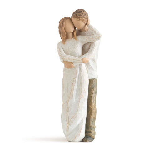 Willow Tree Together figurine in an embracing pose, a timeless gift for anniversaries.