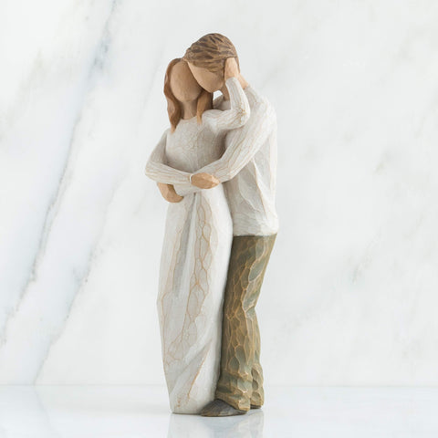 Willow Tree Together hand-painted resin sculpture captures delicate details and craftsmanship.