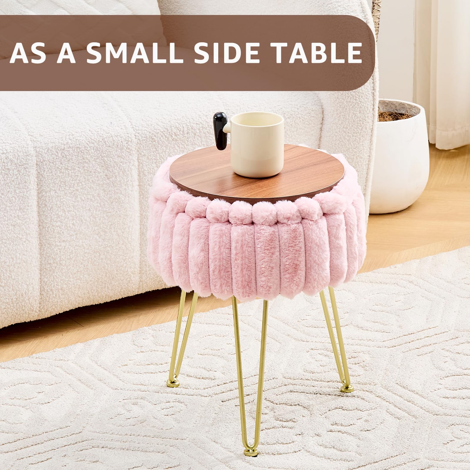 Wimarsbon pink vanity chair for bedrooms and dressing spaces