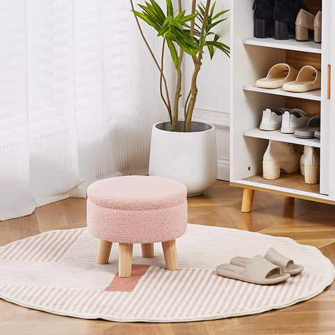 Wimarsbon ottoman fits under desks as a footrest or extra seat.