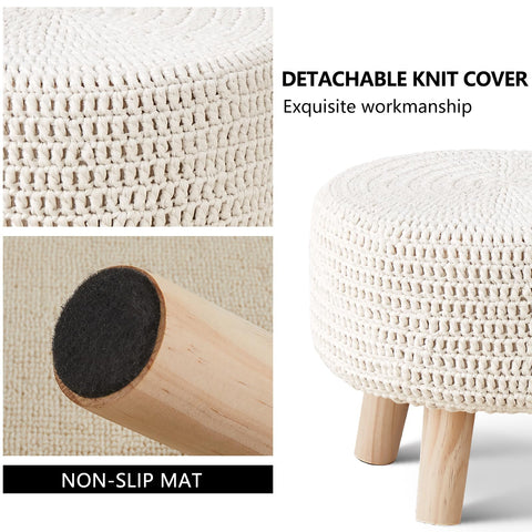 Wimarsbon pouf ottoman includes simple 3-minute assembly.