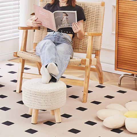 Wimarsbon pouf ottoman lightweight design for effortless rearranging.