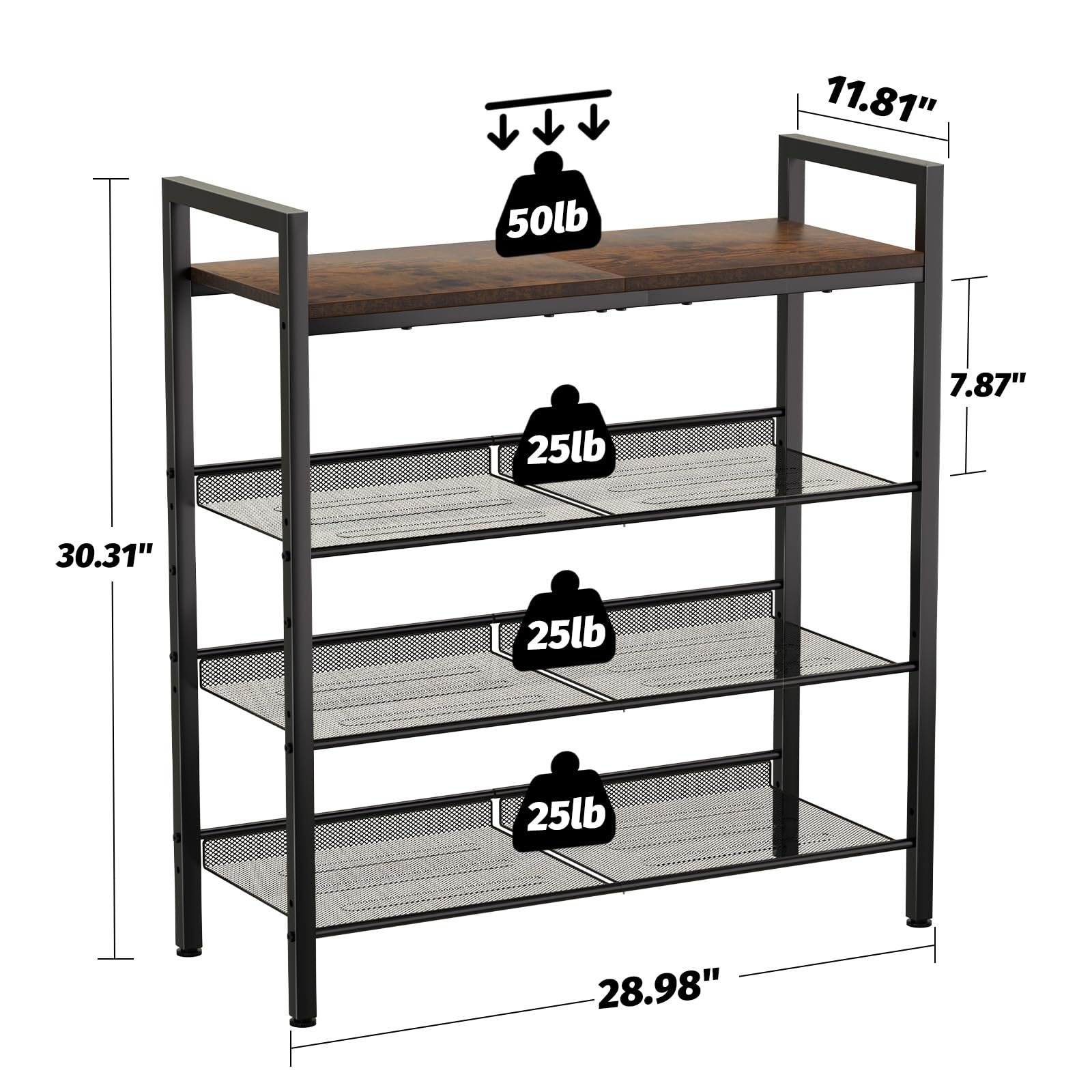 WIN4ALL adjustable feet stabilize the unit on uneven floors.