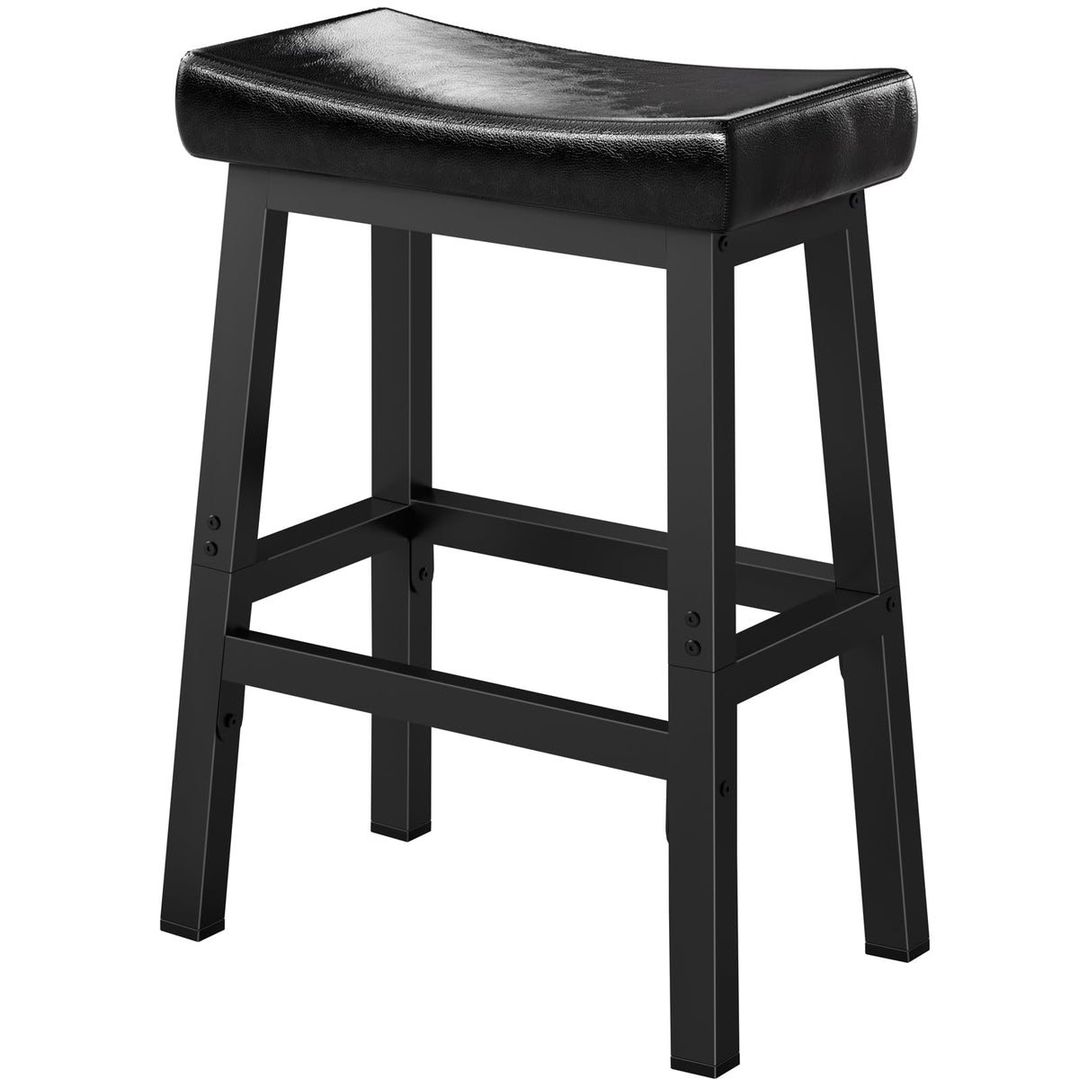 WINAZ 24in bar stool with saddle seat for comfortable kitchen island seating