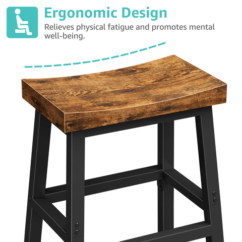 WINAZ Rustic Bar Stool dining-room-setup depicts versatile use for kitchen, dining, and farmhouse spaces.