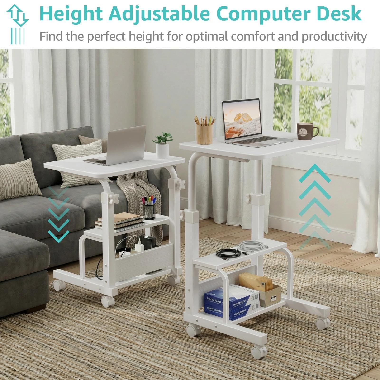 WINAZ sturdy metal frame provides a stable work surface