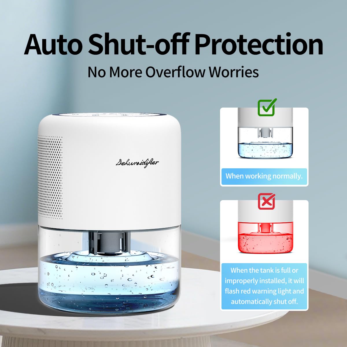 Windangel dehumidifier with 10-color mood lighting to customize ambiance