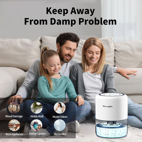 Windangel dehumidifier ideal for bedroom, bathroom, and closet humidity control