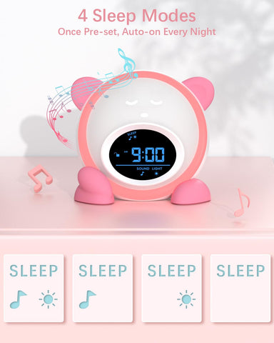 Windflyer OK to Wake Clock pink nap mode for timed rest