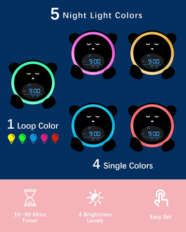 Windflyer OK to Wake Clock pink sleep sounds create calming ambience