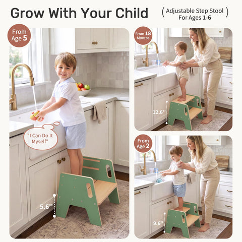 WINGYZ stool with anti-slip strips keeps little feet secure on any floor
