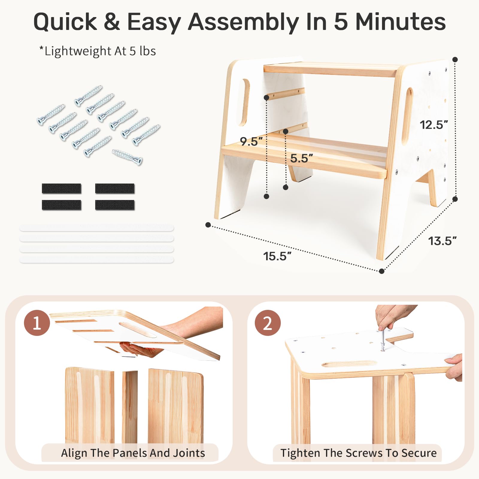 WINGYZ toddler-step-stool-bathroom-kitchen-use-durable-finish supports daily routines.