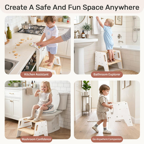 WINGYZ toddler-step-stool-montessori-independence encourages self-help at home.