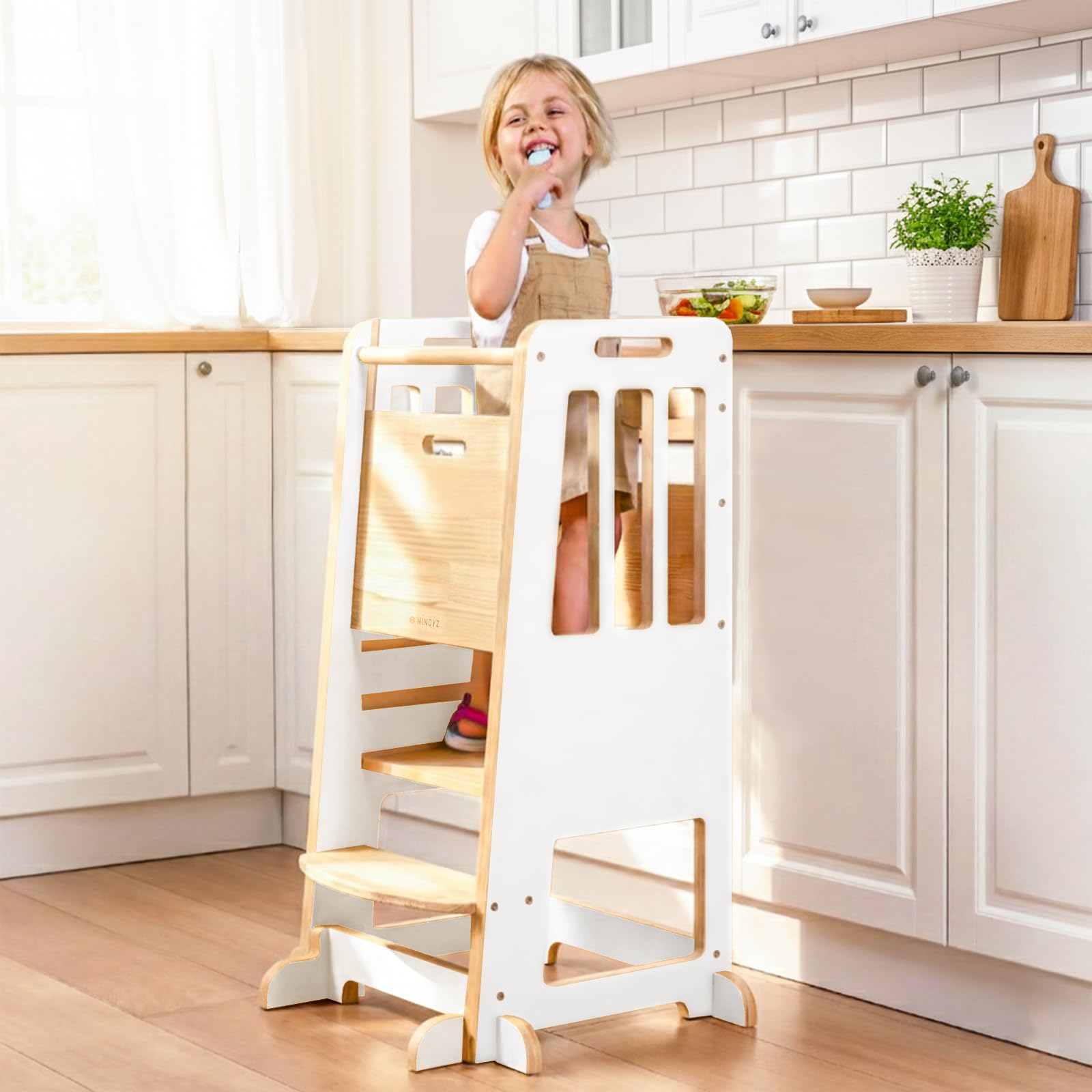 WINGYZ Toddler Tower base assembly for solid kitchen stability.
