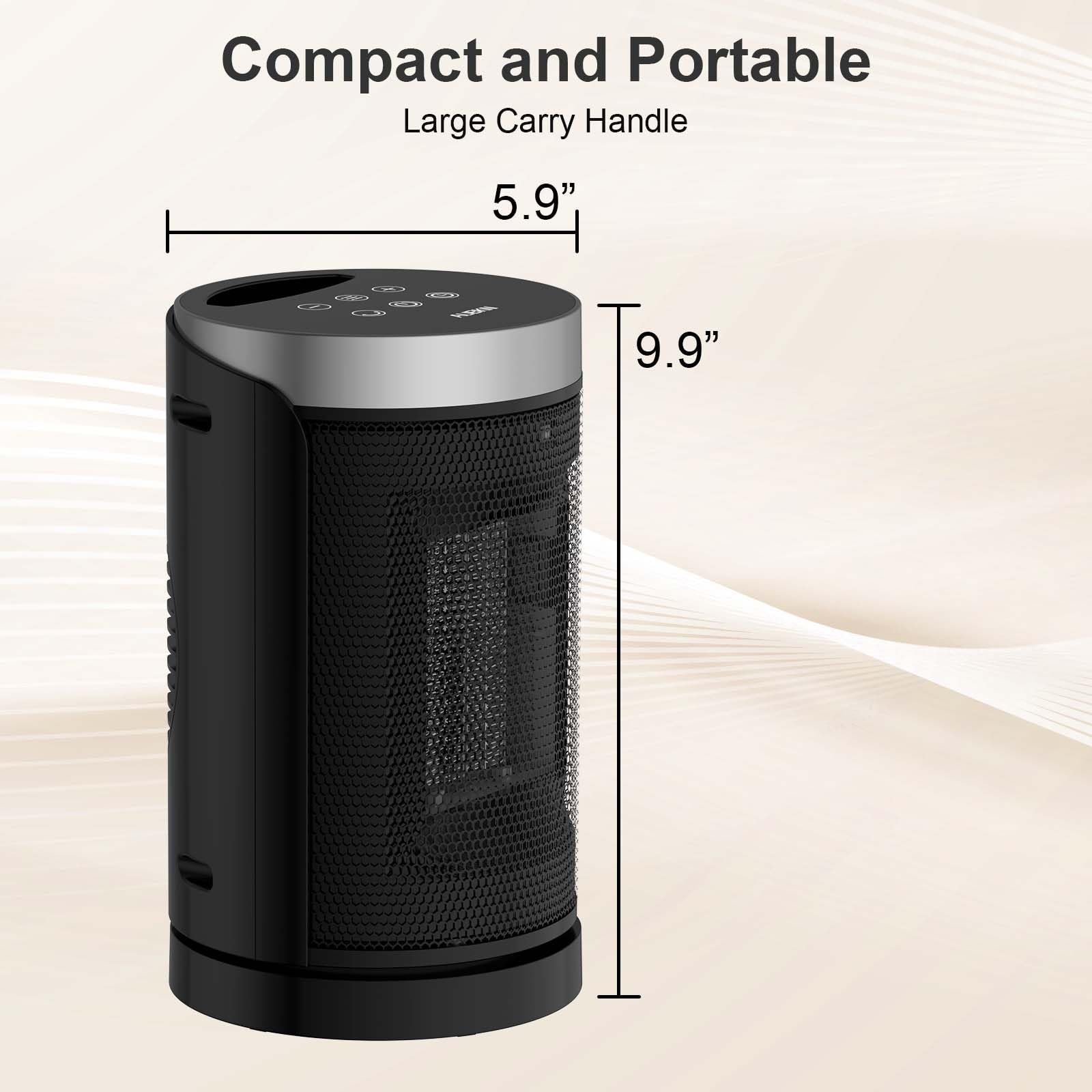 WINHL space heater uses PTC ceramic heating for fast, efficient warmth.