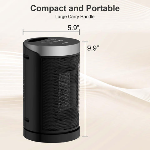WINHL space heater uses PTC ceramic heating for fast, efficient warmth.