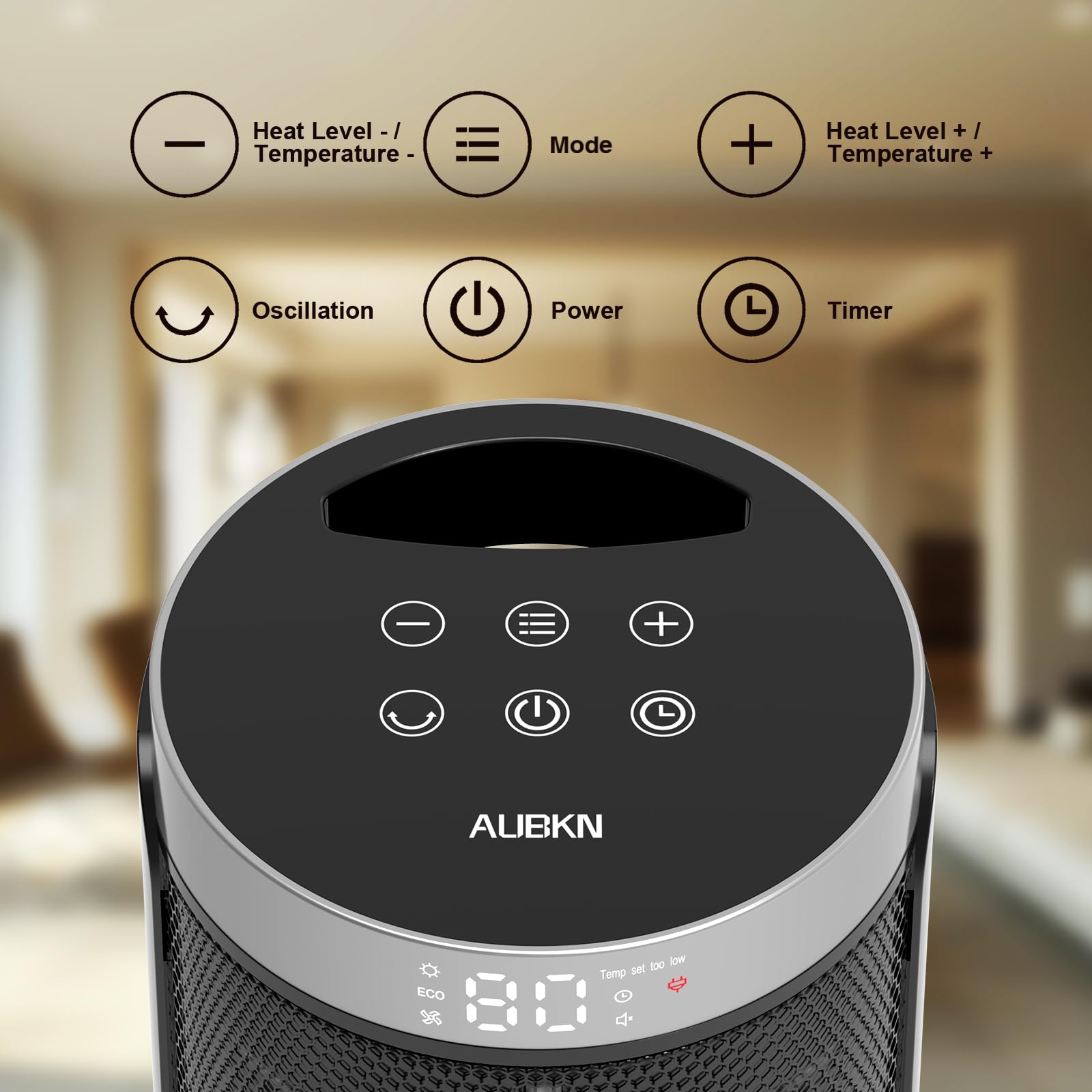 WINHL space heater remote control lets you adjust temperature without leaving your seat.