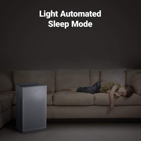 Winix AM90 in sleep mode delivering quiet operation at night
