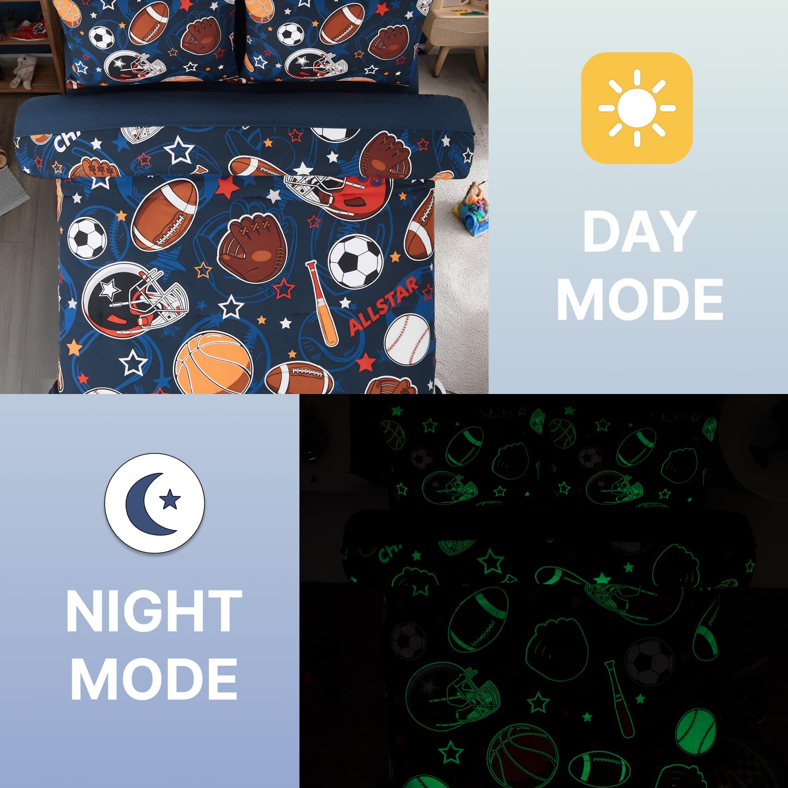 Wink Deer glow pattern close-up highlights luminous design for bedtime excitement