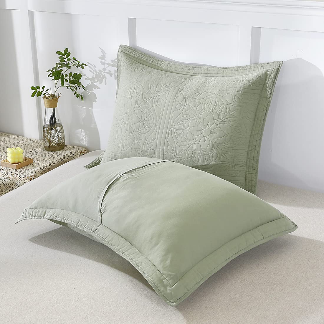 WINLIFE pillow sham stitched edge detail emphasizing durability