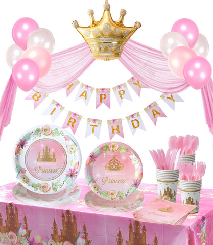 Winoo Design princess plates pack provides sturdy surfaces for kid meals at parties