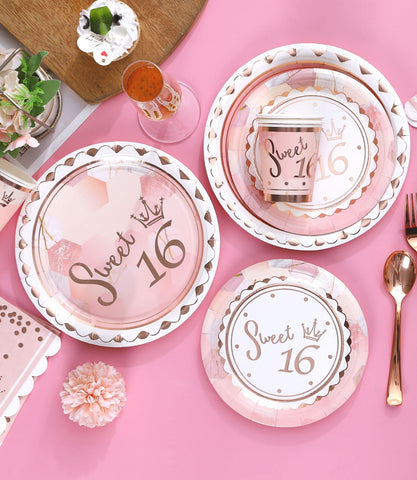 Winoo Design Rose Gold Sweet 16 cutlery for coordinated dining