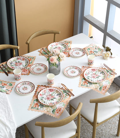 Winoo Design full party pack with vintage floral rose gold accents for events