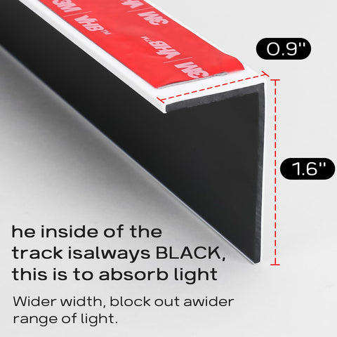 WINSMAR blocking strip on blinds reduces side glare for better viewing.