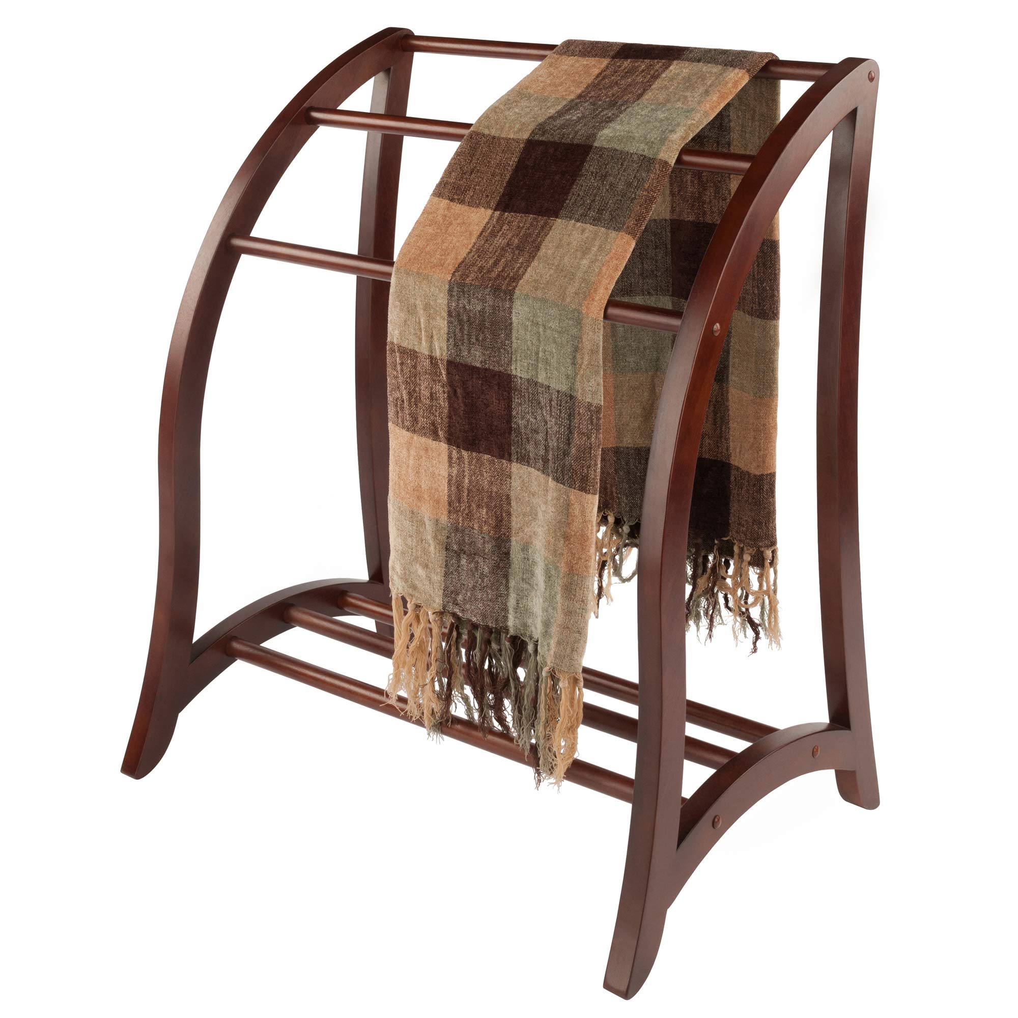 Winsome quilt rack wood texture in antique walnut finish.