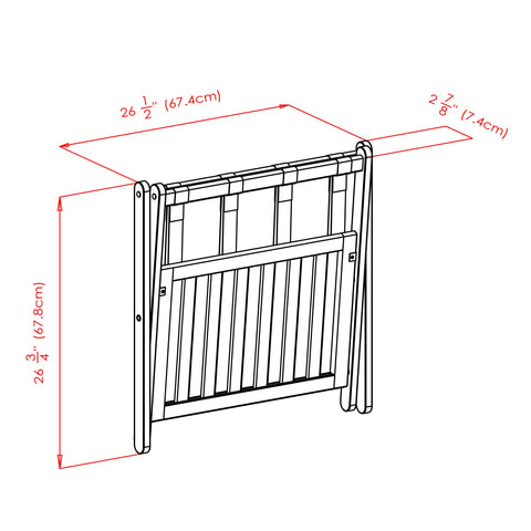 Winsome Reese luggage rack shows sturdy brown nylon straps for secure luggage support.