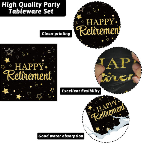 Wiooffen retirement napkins 6.5-inch coordinated decor and spill protection