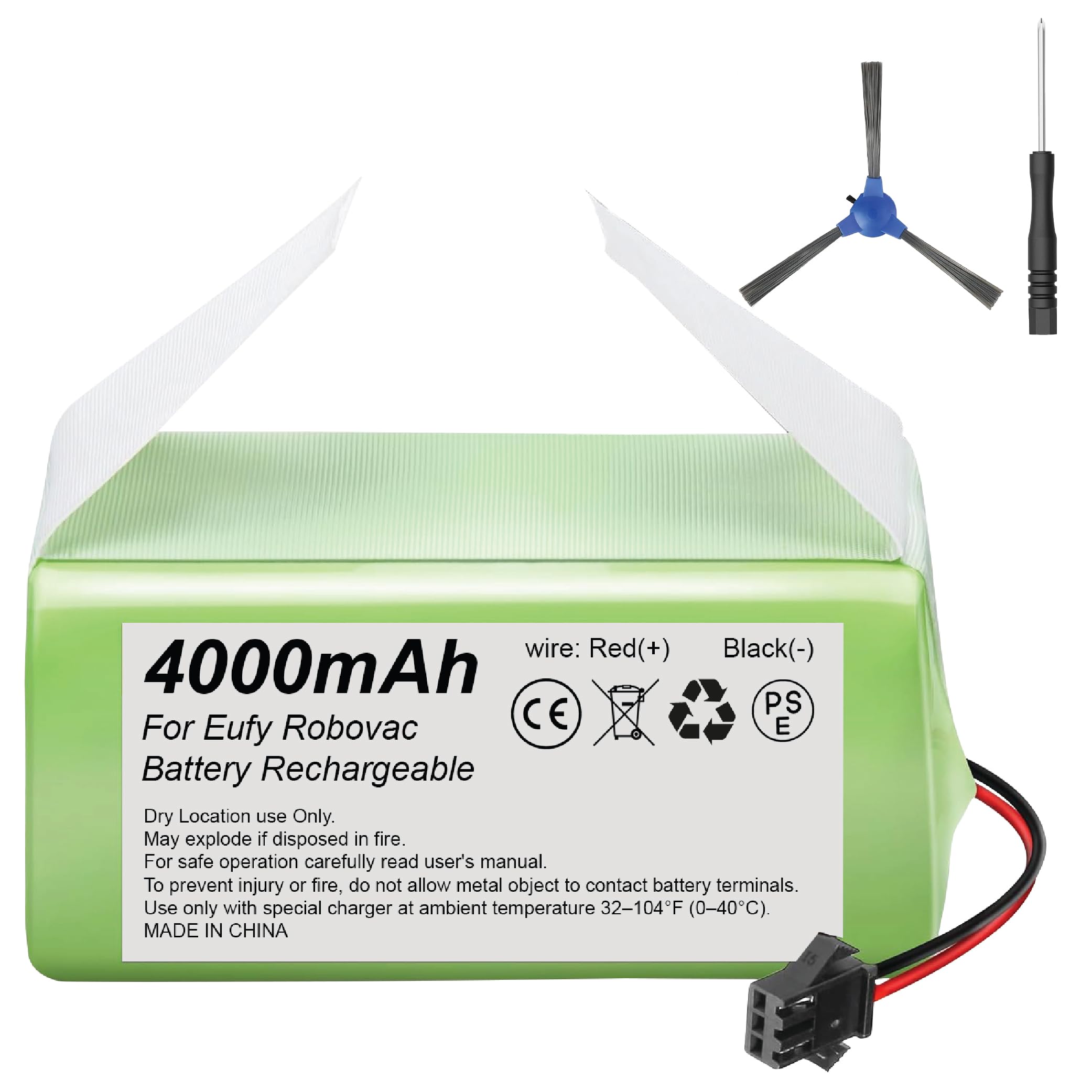WirelessFinest 4000mAh replacement battery for Eufy RoboVac 11S extends runtime.