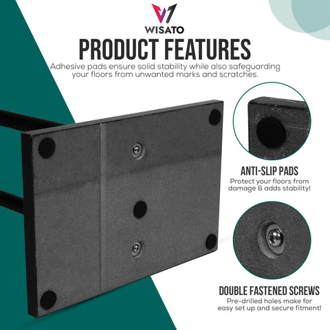 WISATO anti-slip base pads protect floors from scratches and movement.