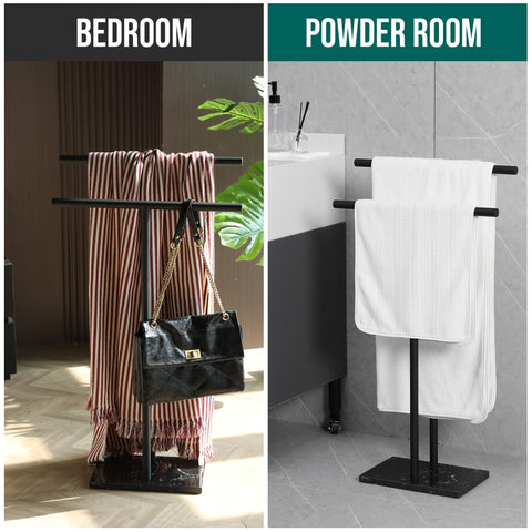 WISATO 18-58 inch rods maximize drying space for larger towels.