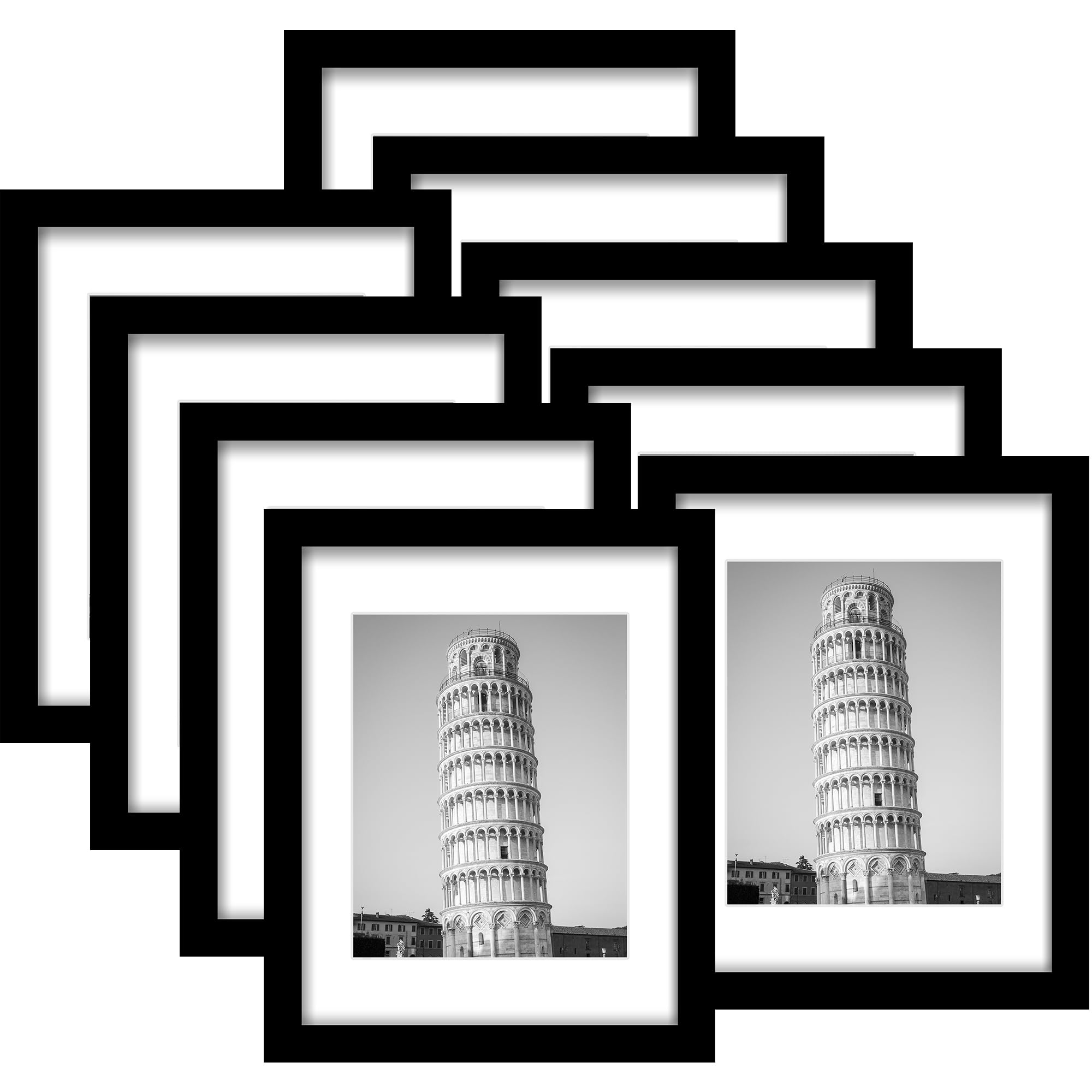 Wiscet 11x14 frame set9 front view, versatile wall or tabletop display.