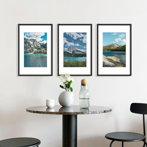 Wiscet 11x17 frame set 9 no mat showcases bold photos without borders