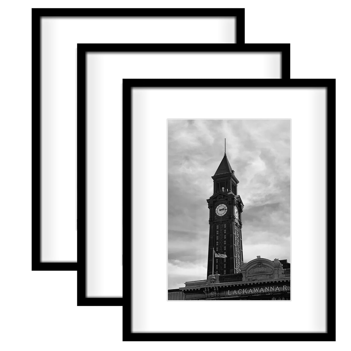 Wiscet 16x20 black wall display frame set arranged on a wall for a cohesive memory gallery.