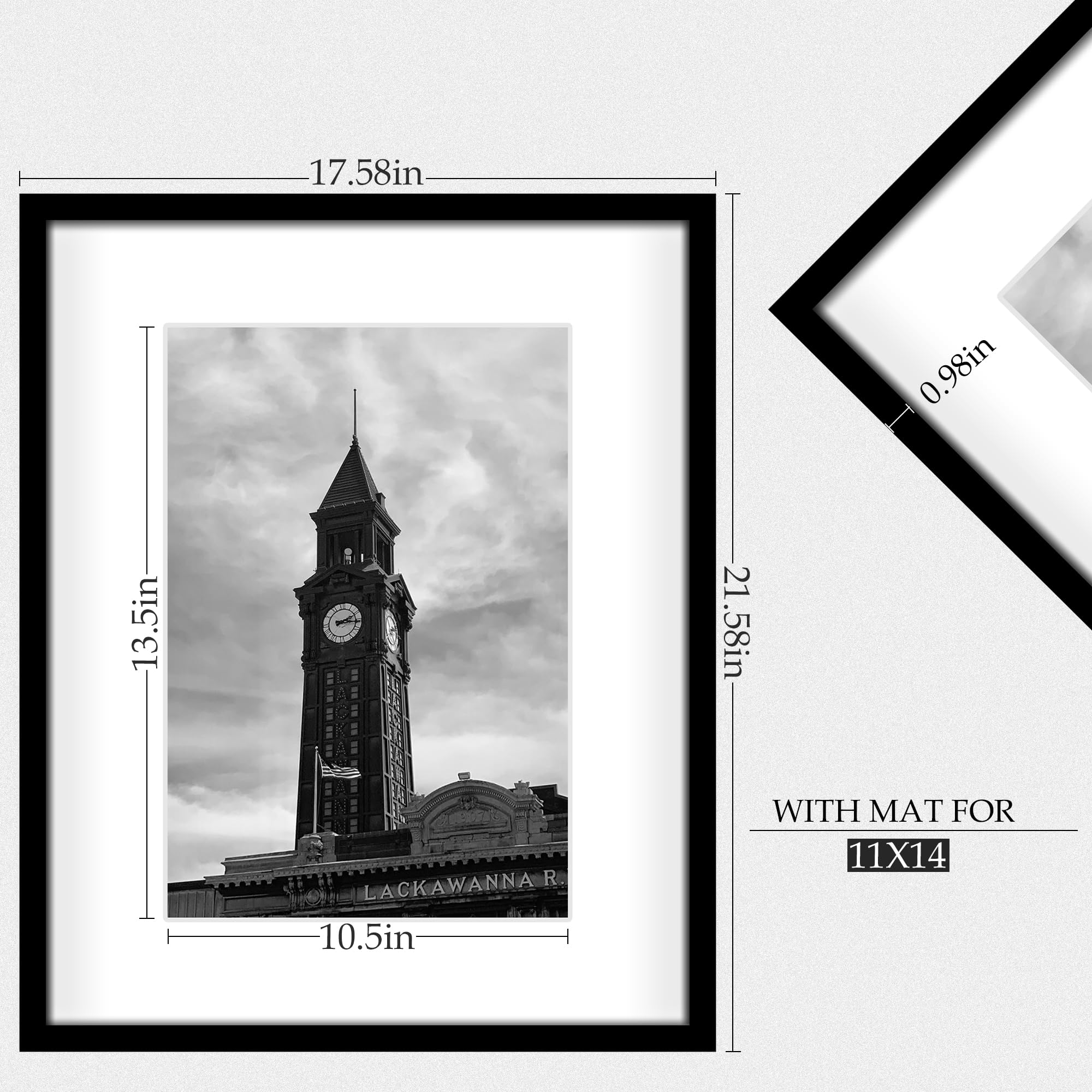 Wiscet sturdy MDF wood frame offering lasting durability for daily memories.