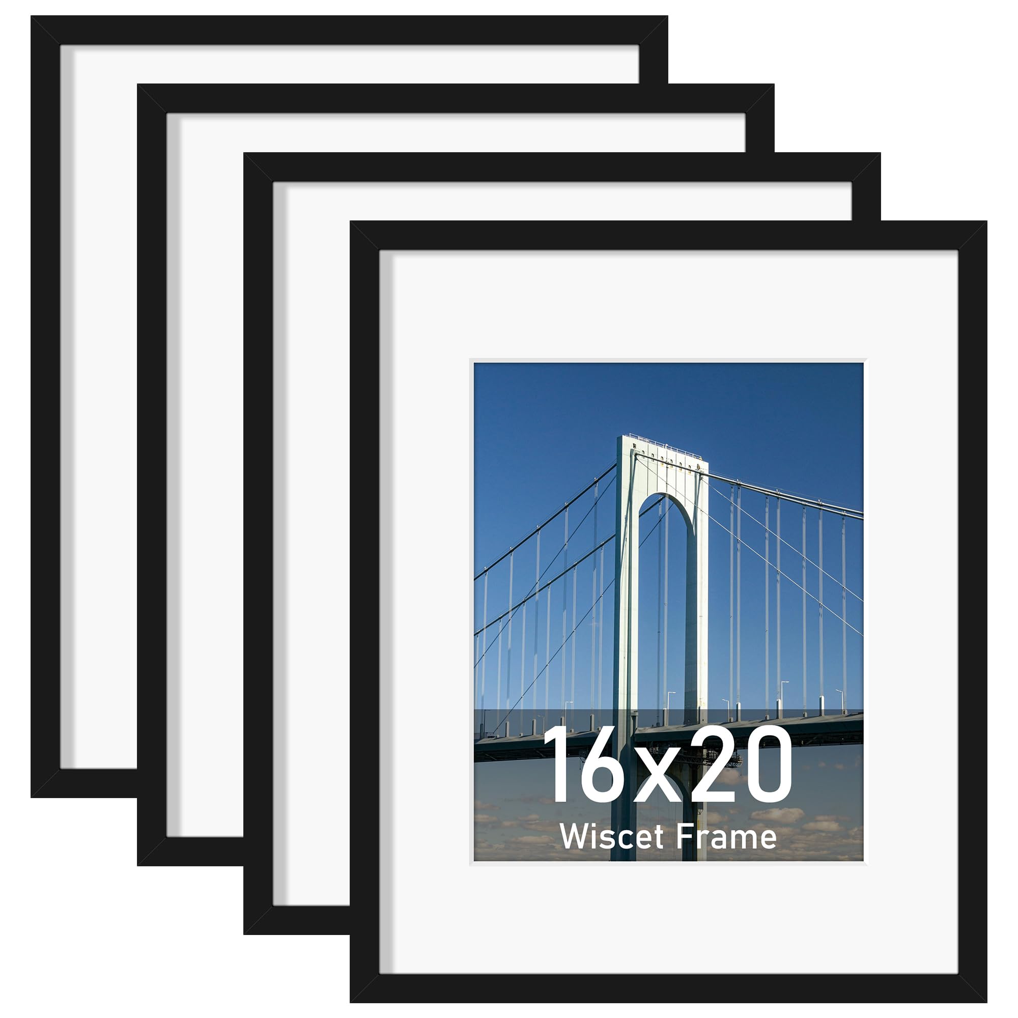 Wiscet four-frame wall display showing coordinated photos