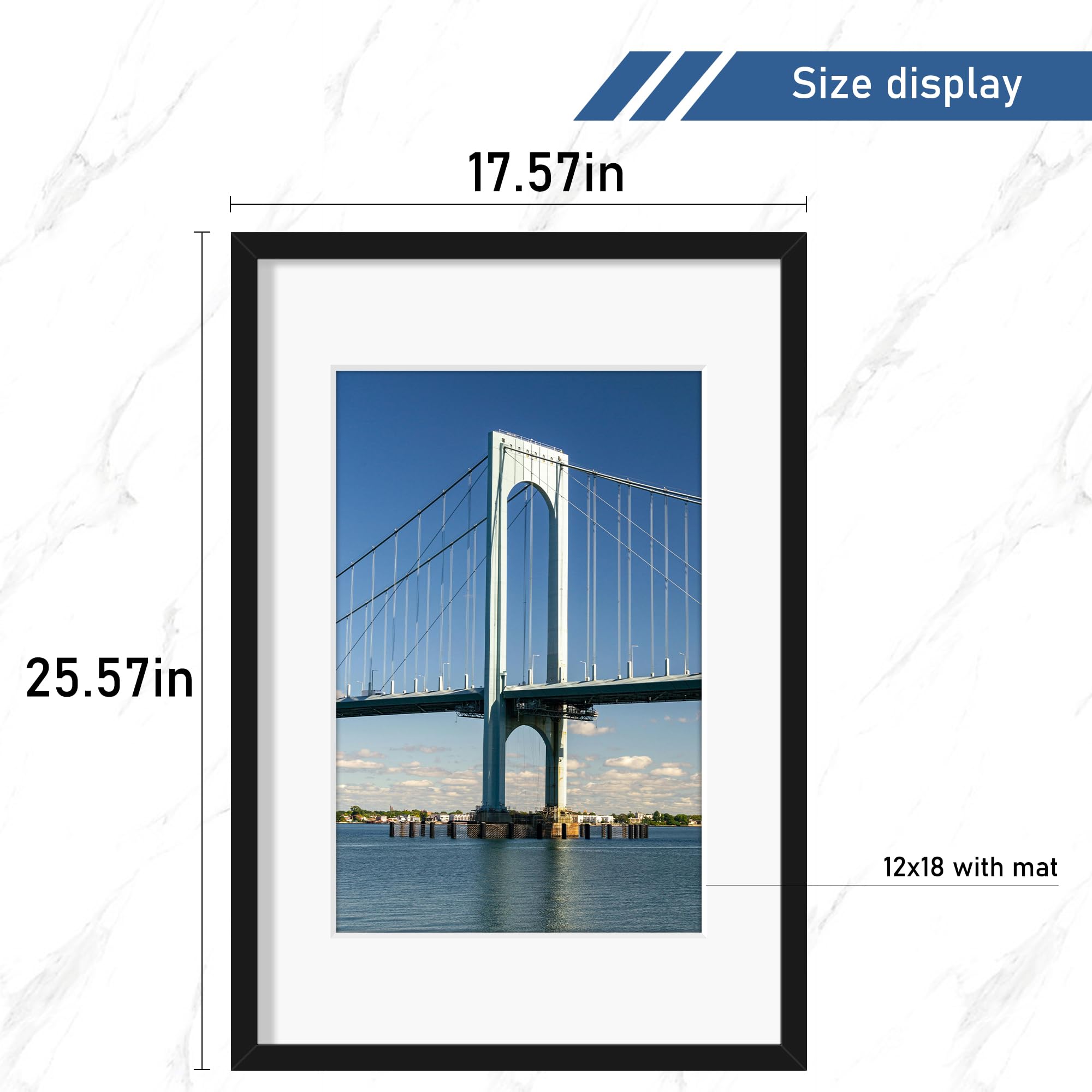 Wiscet 16x24 poster frame no mat, showcases full-size art with clean edges.