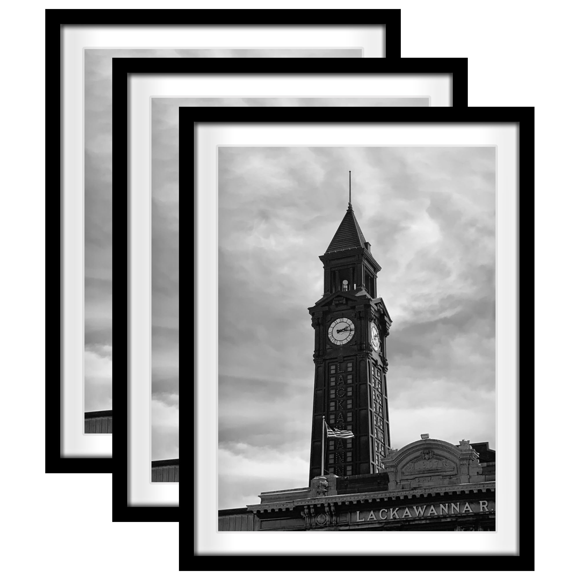 Wiscet 18x24 frame set-3 for wall display, sturdy construction protects photos and creates a gallery look.
