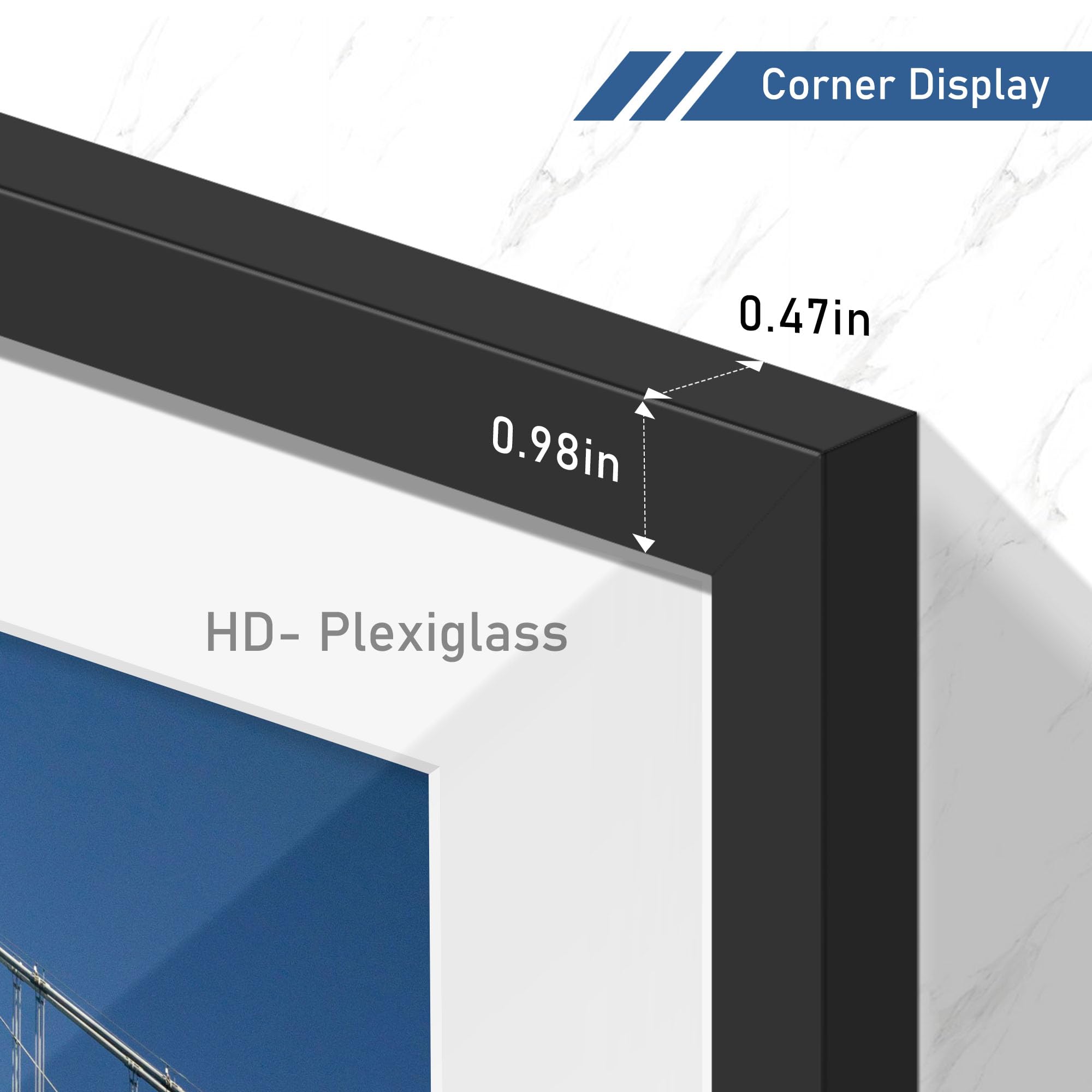 Wiscet back panel with rotating buckle enables quick photo swaps.