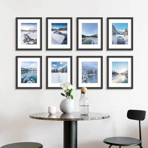 Wiscet 9-frame set with plexiglass for clear viewing of photos.