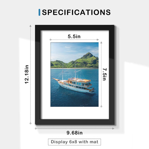 Wiscet 9-frame set wall-mountable for horizontal or vertical layouts.