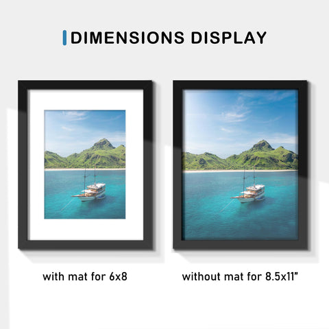 Wiscet 9-frame set with mat for 6x8 photos and depth.